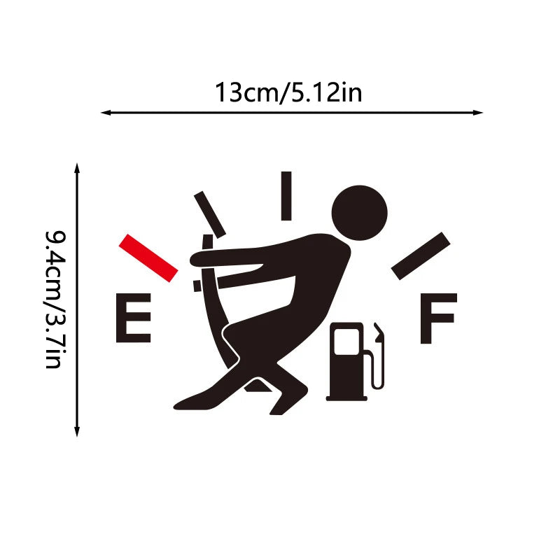 Fuel Gage Empty Stickers