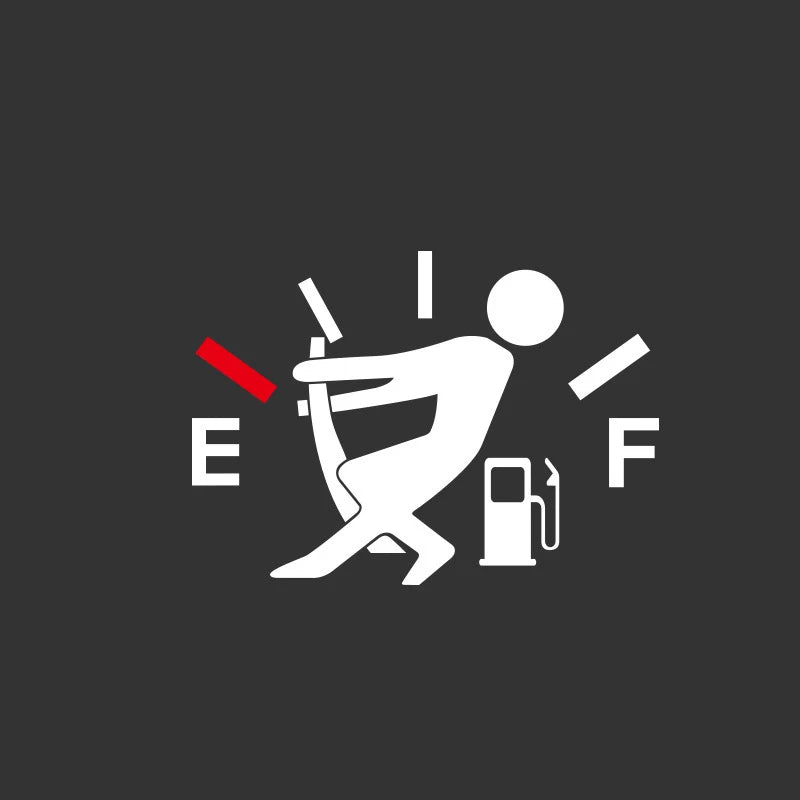 Fuel Gage Empty Stickers