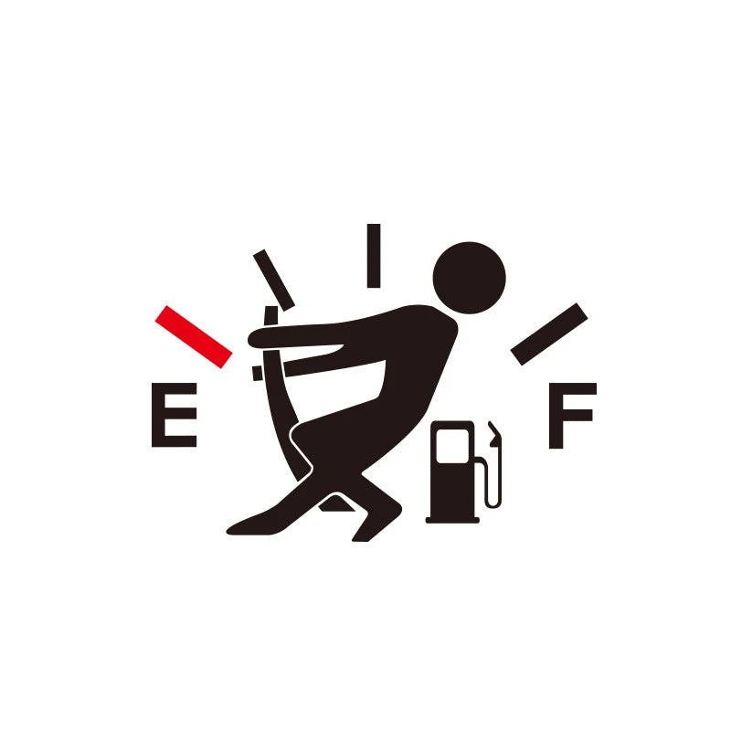 Fuel Gage Empty Stickers